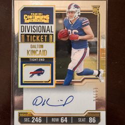 2023 Panini Contenders Dalton Kincaid Divisional Ticket Auto /99 Buffalo Bills 