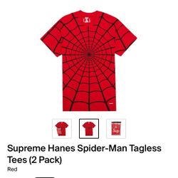 ✅Supreme Hanes Spider-Man shirt red size M