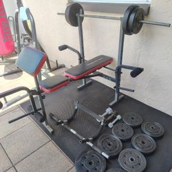 Complete Home Gym Set - Weights & Bench