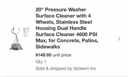 Pressure Washer surface cleaner