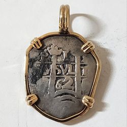 14k/1.3g Shipwreck Coin-Date 1662