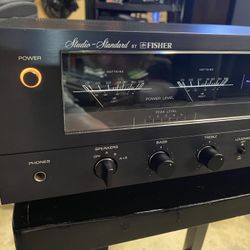 FISHER CA-880 INTEGRATED STEREO AMPLIFIER BLACK/ALL KNOBS INTACT/LIGHTS METERS ALL FUNCTIONAL/400 WATTS 🔊.