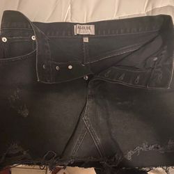 Black Denim Skirt 