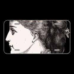 License Plate Novelty Car Front Woman Lady 1920 Vintage Beauty