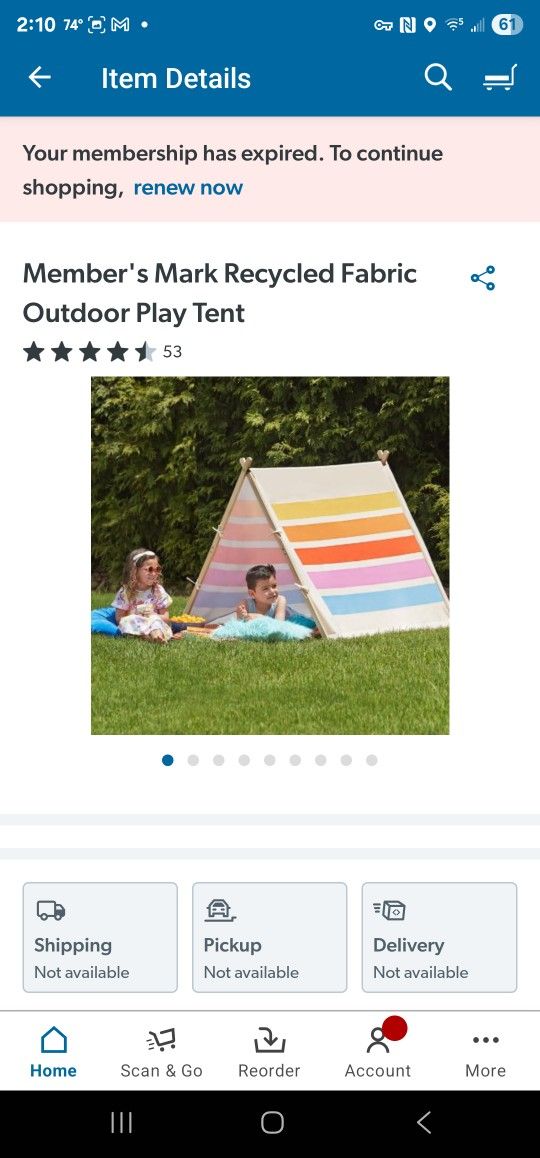 Outdoor Play Tent New