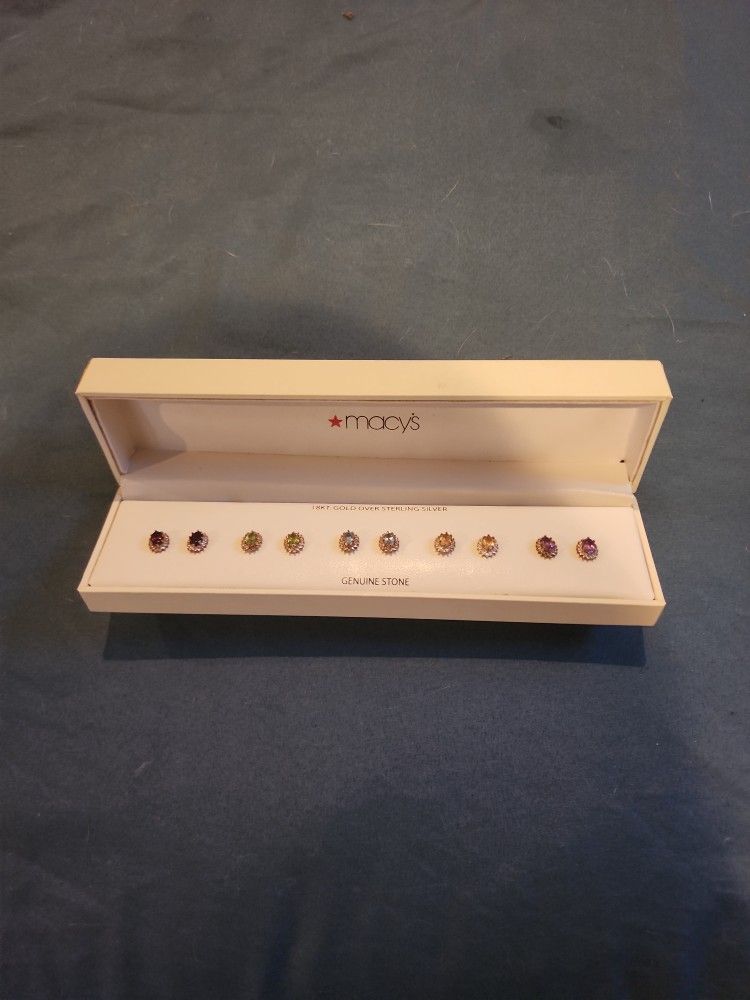 Macy's Genuine Stone With Screw Backs