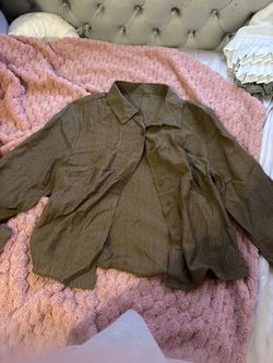SHEIN Brown Button Up