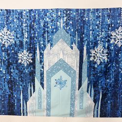 84 X 60 Frozen/Ice castle Fabric Photo Backdrop 