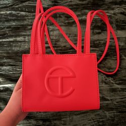 Small red Telfar bag perfect condition 