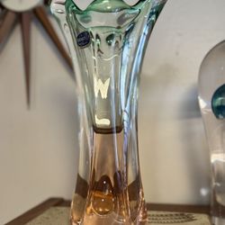 Czech Bohemia glass vase 11”