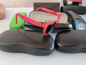 red Ray-Ban New Wayfarer sunglasses,
