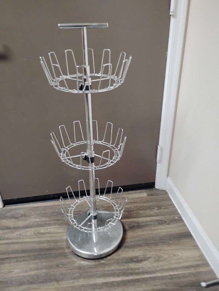 3-Tier Revolving Shoe Organizer Rack Shoe Tree 39"HX12"D
