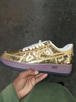 LV X NIKE AF1 METALLIC GOLD