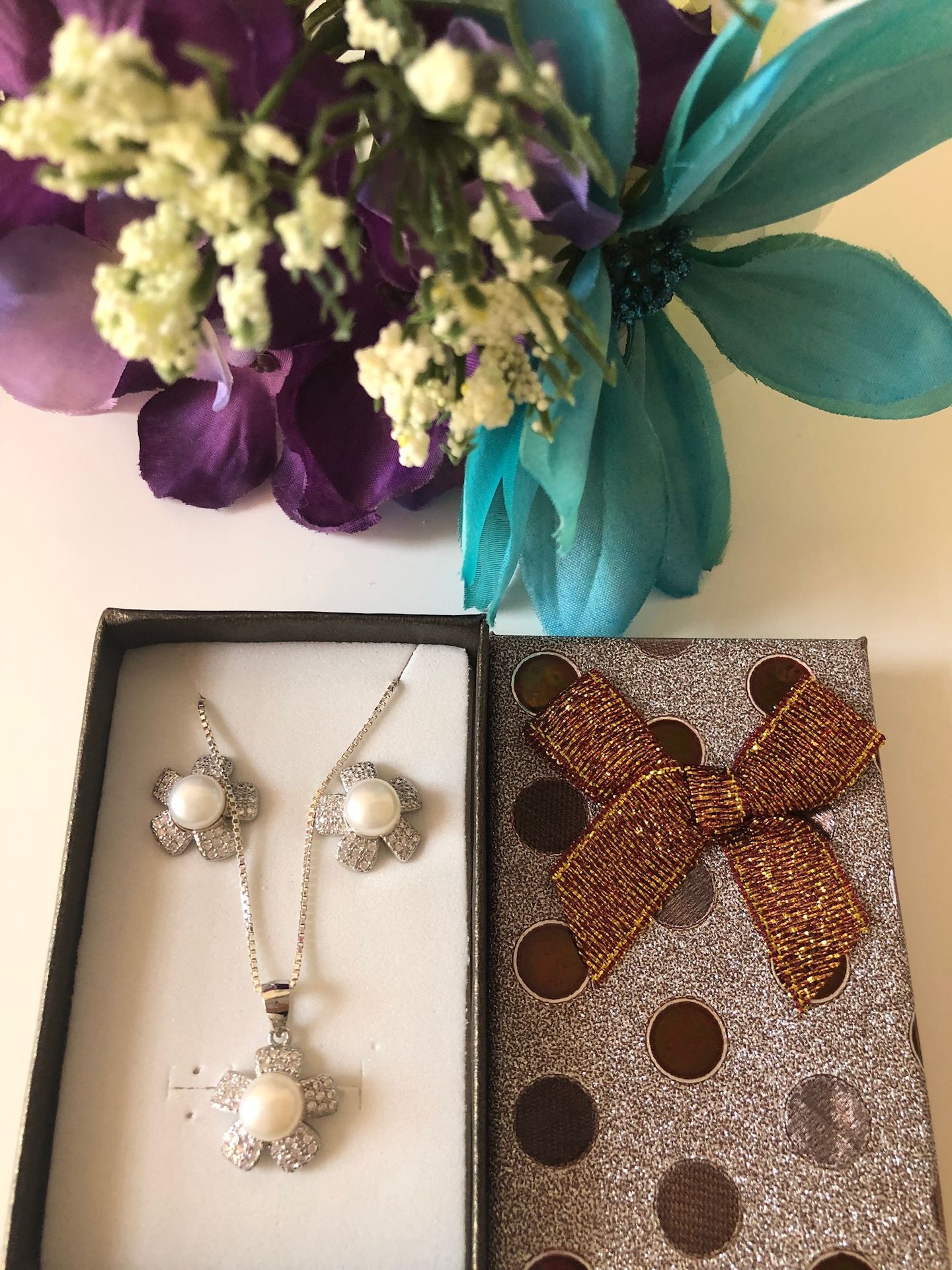 Set earrings and necklace silver 925 $35