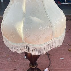 Ivory Victorian Fringe Lamp