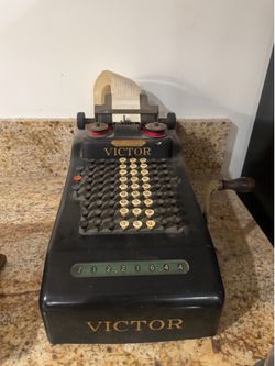 Victor Antique Adding Machine Calculator