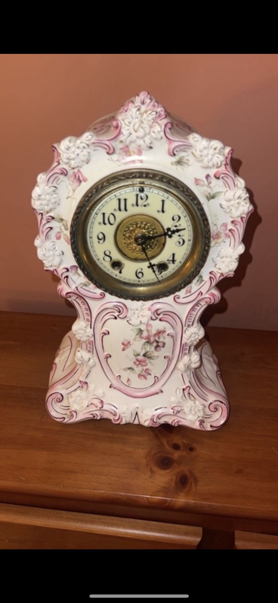 Vintage Porcelain Mantle Clock