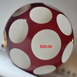 Red and Clear  Paper Weight 