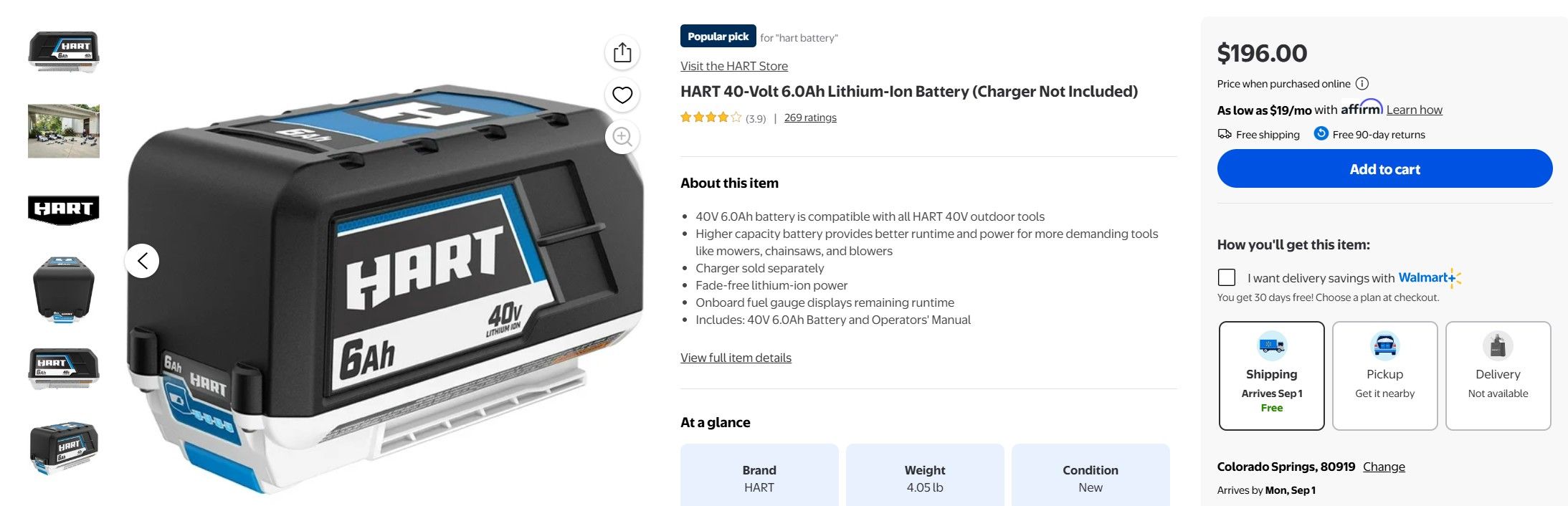 LikeNew HART 40V-6Ah with FastCharger Bundle!