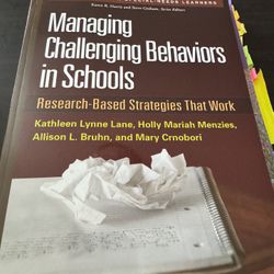 Managing Challenging Behaviors In School Textbook 