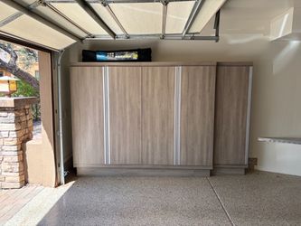 Large Garage Storage Cabinet – Woodgrain Finish