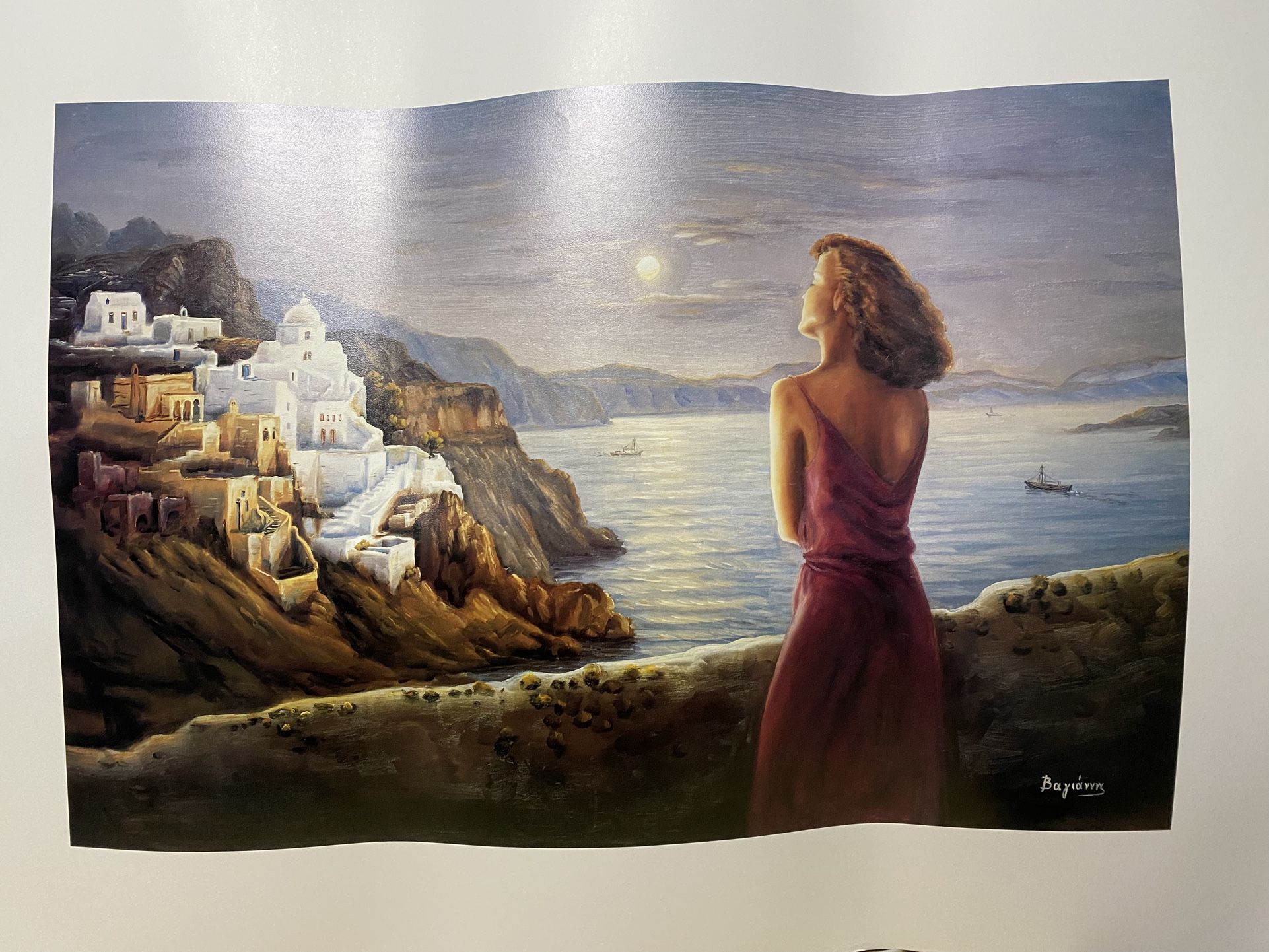 34 Inch x 23.75 Inch Original Poster Print From Original Greek Hand Paintings (Read Description) (10 available)