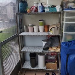 Steel Shelf & Plastic Storage Shelves FREE
