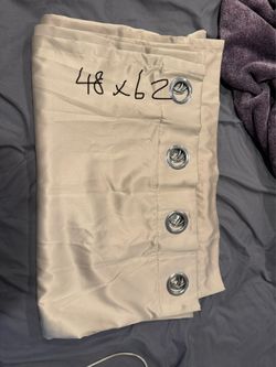 48”x 62” light taupe curtain