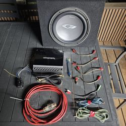 12" SUBWOOFER ALPINE, ROCKFORD FOSGATE 400W AMPLIFIER 