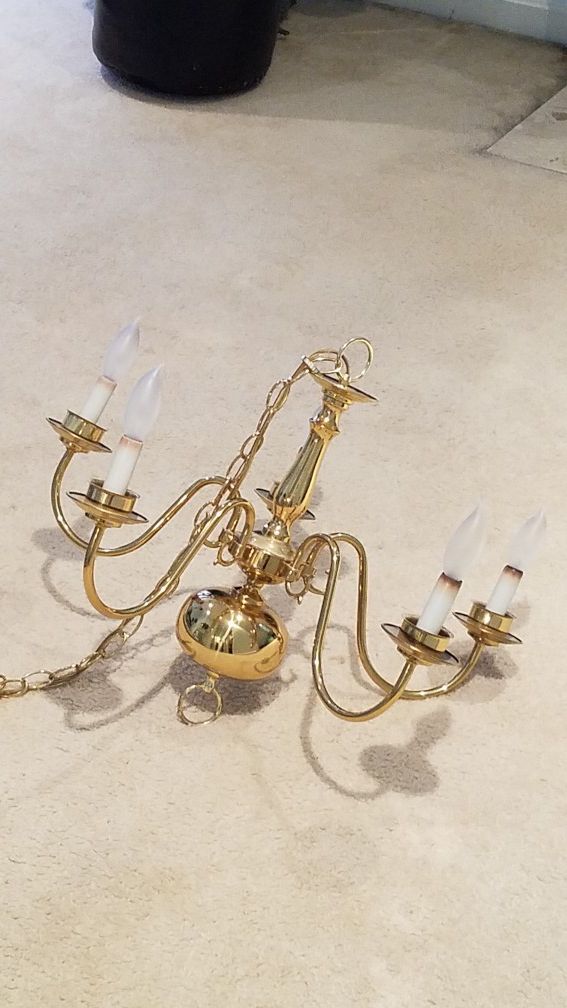 Several used brass lamps
