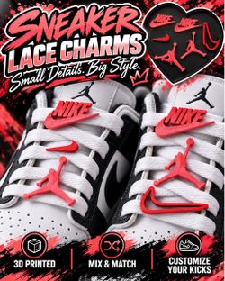 Handcrafted sneaker lace charms Nike