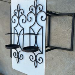 Two Heavy. Metel Pillar Candle Holder Wall 