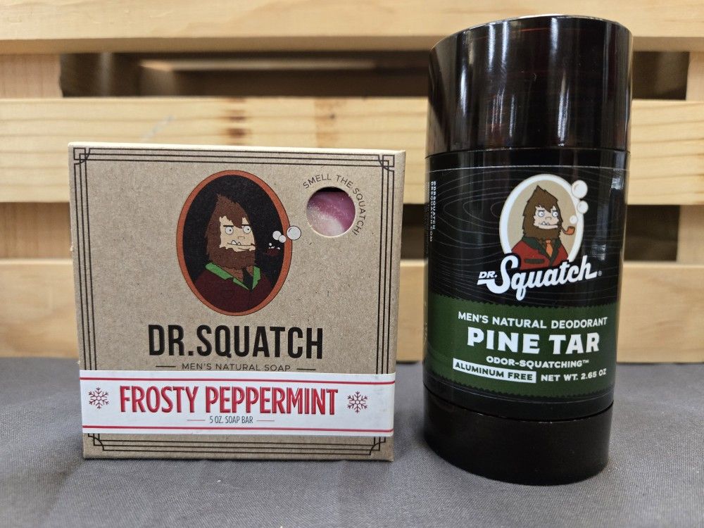 Dr. Squatch - Frosty Peppermint Bar Men's Natural Soap/ Pine Tar Deodorant
