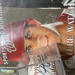 Bryce Harper Autographed Baseball And Beckett Book