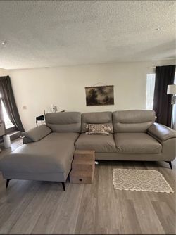 Faux leather couch