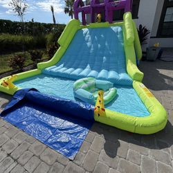 XXL Kahuna Mega Blast Inflatable PVC Backyard Kids Pool and Slide Water Park