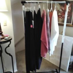 Clothes Rack.....Black And Silver.....66"Hx33"Lx18"W