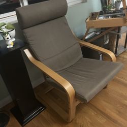 Grey modern accent chair