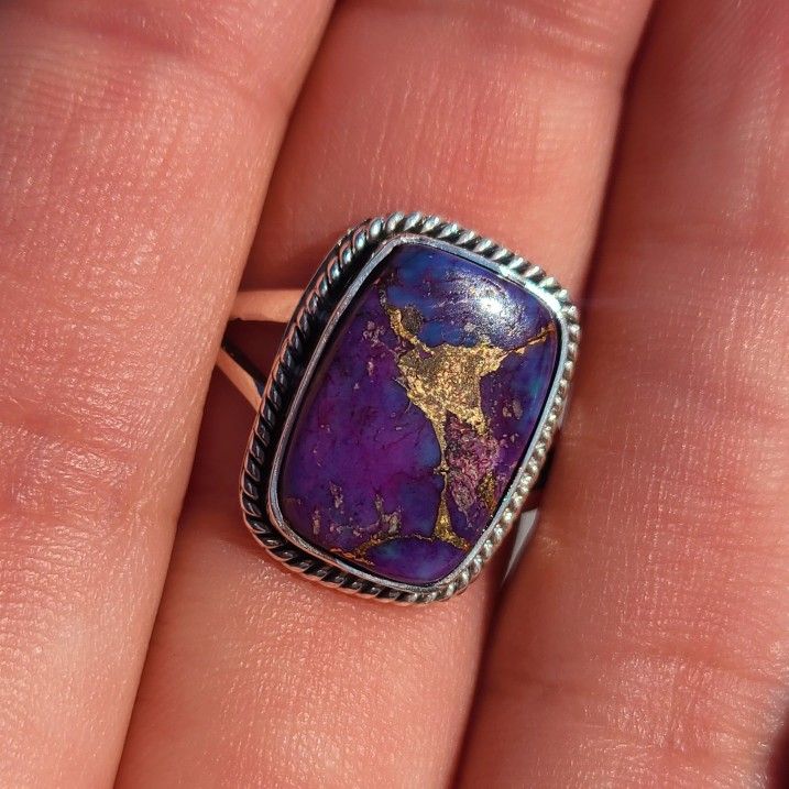 Purple Copper Turquoise - Arizona 925 Ring