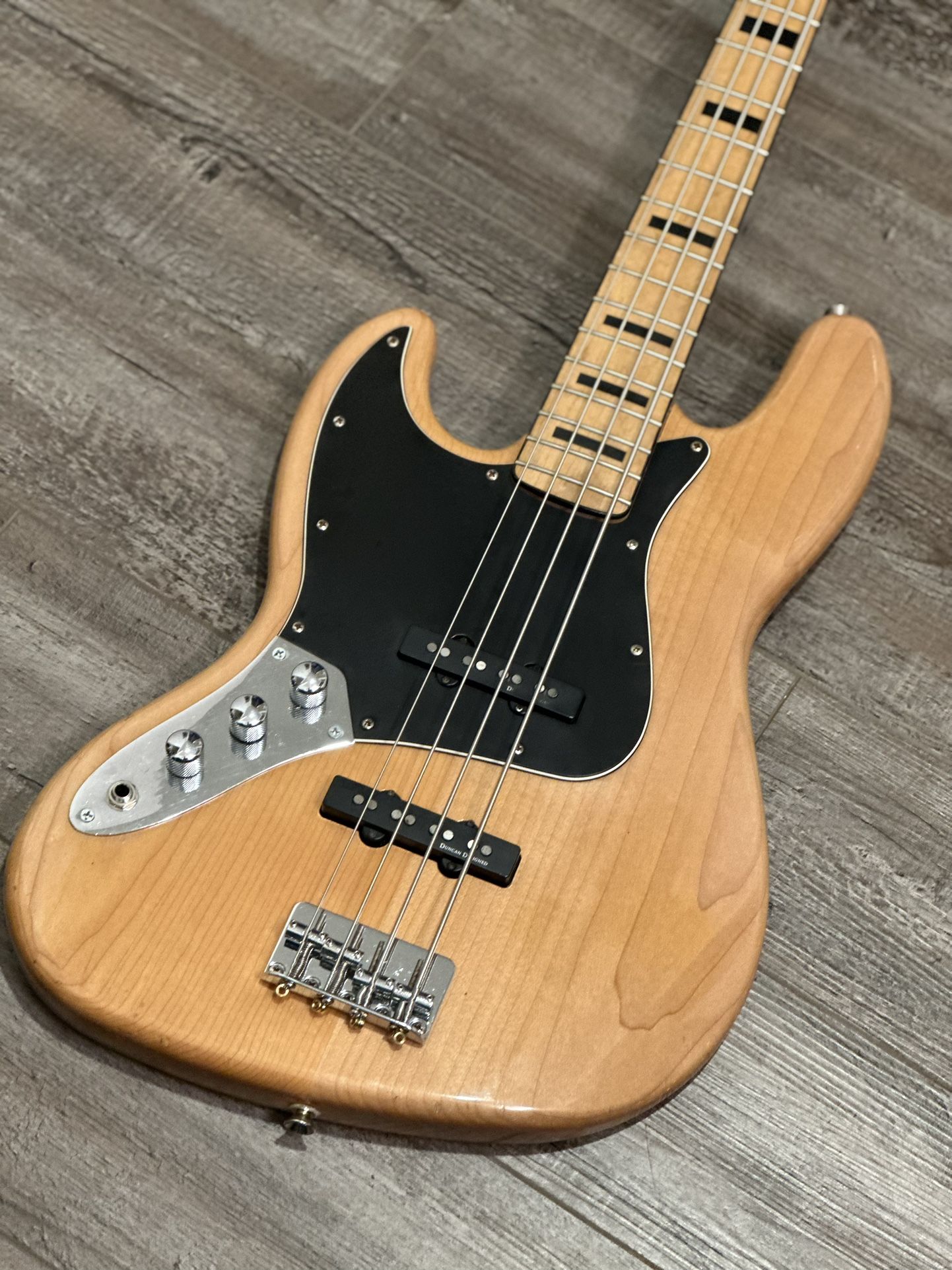 Fender Left Handed jazz bass guitar.