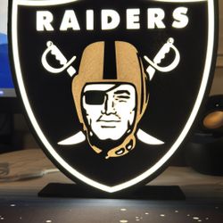 LAS VEGAS RAIDERS NFL LOGO DESK LIGHT