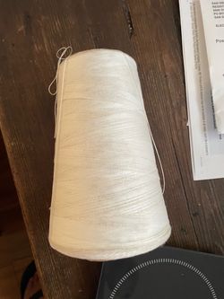 Large Cone of White Cotton Thread