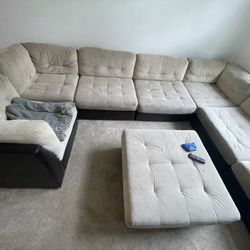 Big Comfy White Sectional