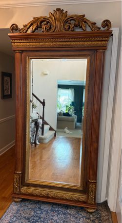 Gorgeous Huge Ornate Vintage Beveled  Mirror