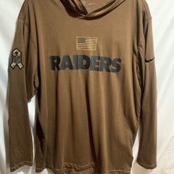 Raiders Long Sleeve Mens Tshirt Hoodie L