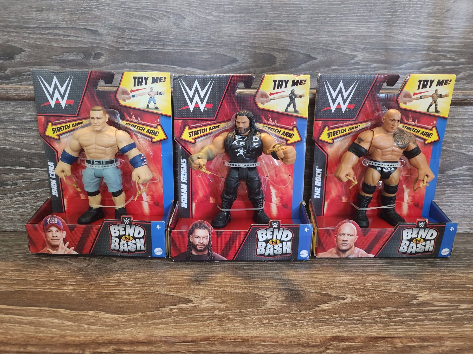 WWE Bend N Bash The Rock, John Cena And Roman Reigns