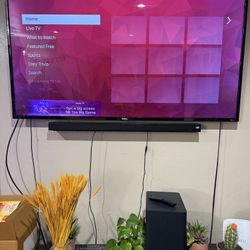 VIZIO 4k Smart TV + Samsum soundbar and Subwoofer 5.1 Bundle