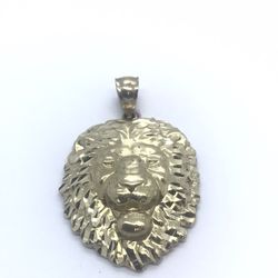 Gold Pendant Lion Style 10K New 