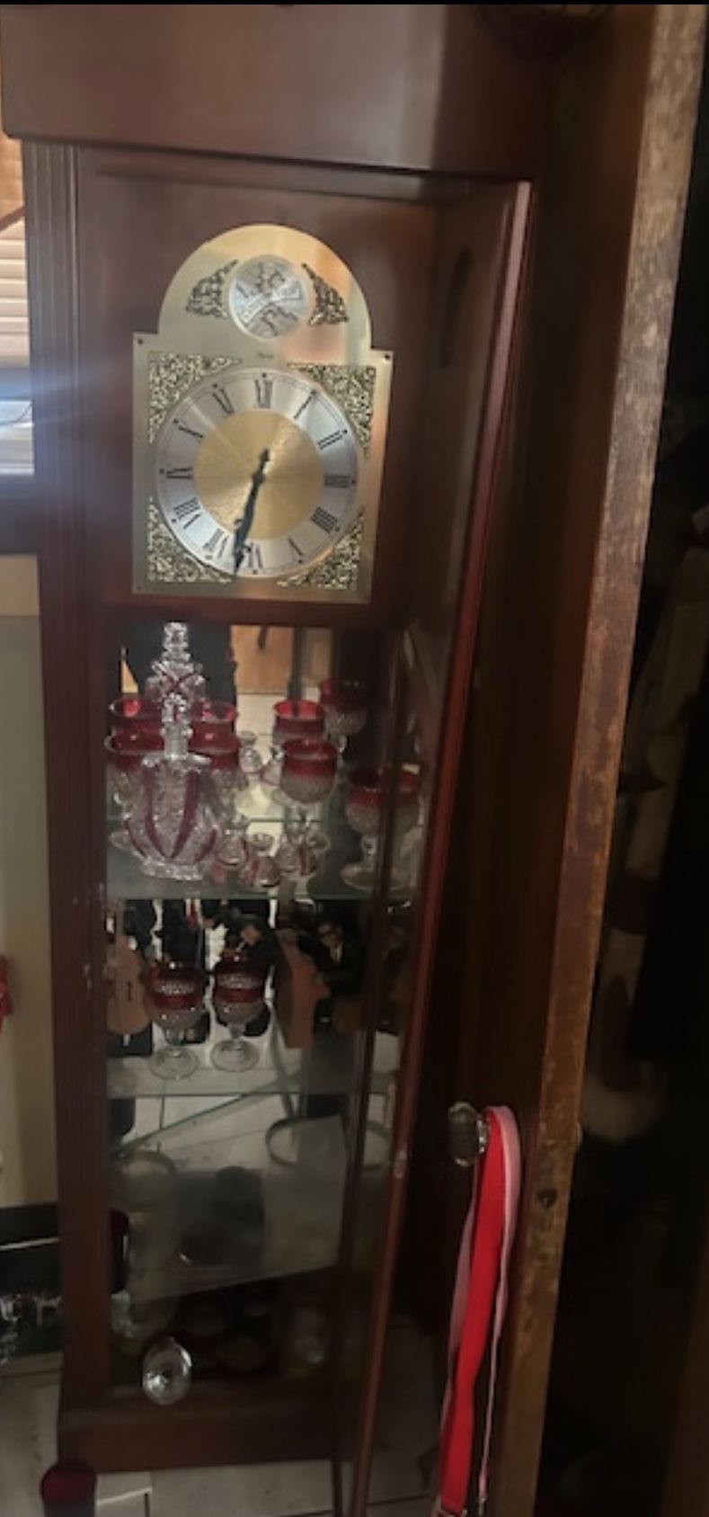 Clock  Curio Cabinet