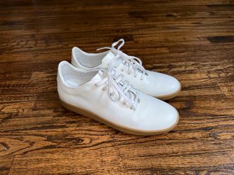 Beckett Simonon “Geller” White Gum Full-Grain Leather Trainers Sneaker Size 10